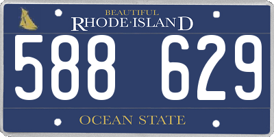 RI license plate 588629