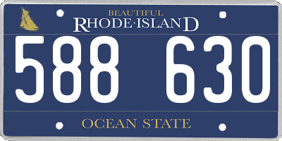 RI license plate 588630