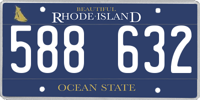 RI license plate 588632