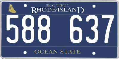 RI license plate 588637