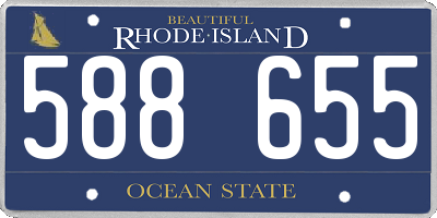 RI license plate 588655