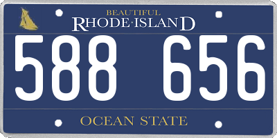RI license plate 588656