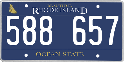 RI license plate 588657