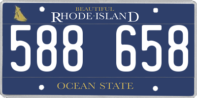 RI license plate 588658