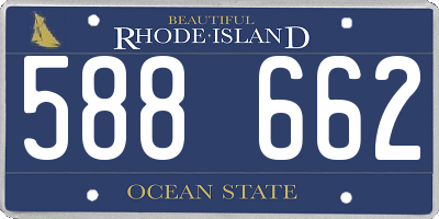 RI license plate 588662