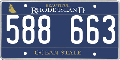 RI license plate 588663