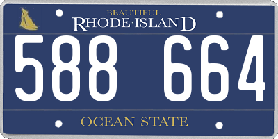 RI license plate 588664
