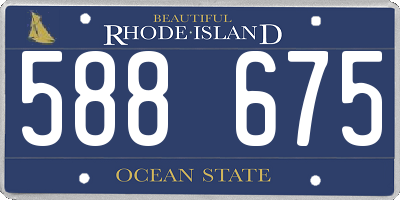 RI license plate 588675