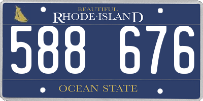 RI license plate 588676