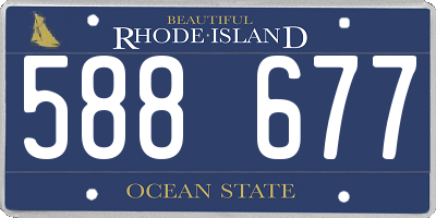 RI license plate 588677