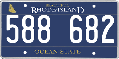RI license plate 588682