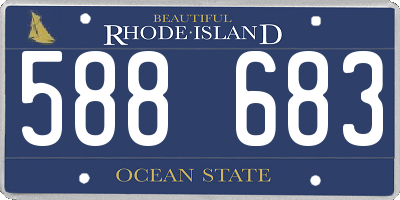 RI license plate 588683