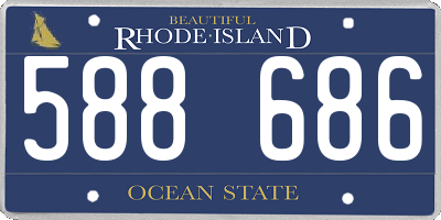 RI license plate 588686