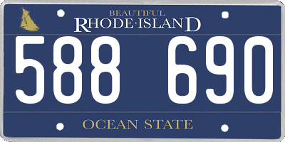 RI license plate 588690