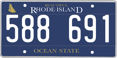 RI license plate 588691
