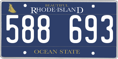 RI license plate 588693