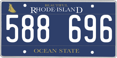 RI license plate 588696