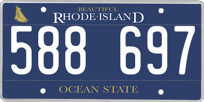 RI license plate 588697