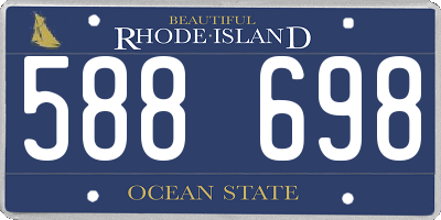 RI license plate 588698