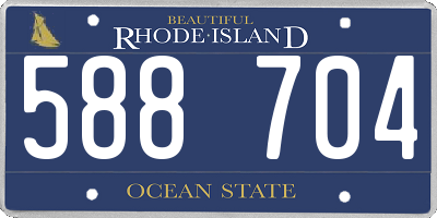 RI license plate 588704
