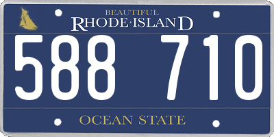 RI license plate 588710