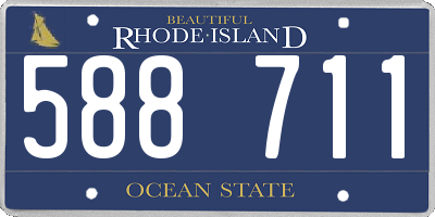 RI license plate 588711