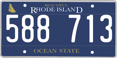 RI license plate 588713