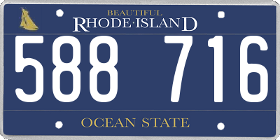 RI license plate 588716