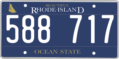 RI license plate 588717