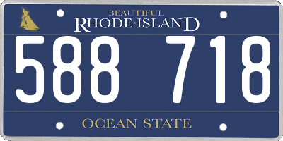 RI license plate 588718