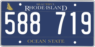 RI license plate 588719