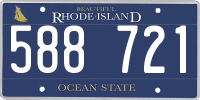 RI license plate 588721