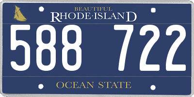 RI license plate 588722