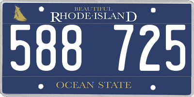 RI license plate 588725