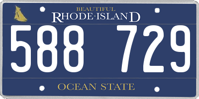 RI license plate 588729