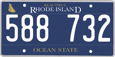RI license plate 588732