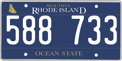 RI license plate 588733