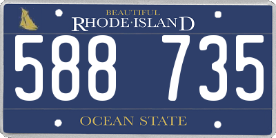 RI license plate 588735