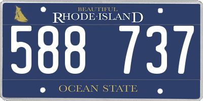 RI license plate 588737