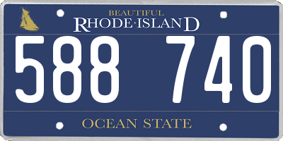 RI license plate 588740