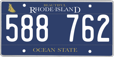 RI license plate 588762