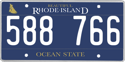 RI license plate 588766