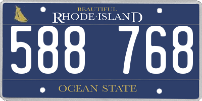 RI license plate 588768