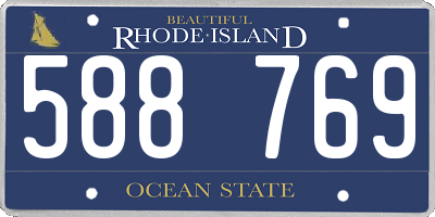 RI license plate 588769