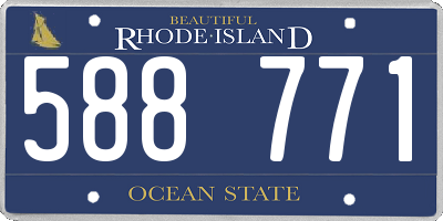RI license plate 588771