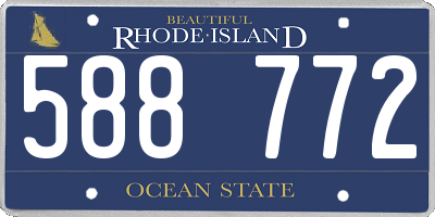 RI license plate 588772