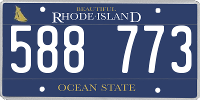 RI license plate 588773