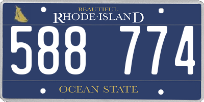 RI license plate 588774