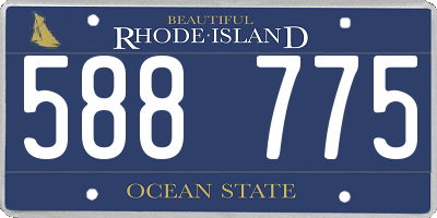 RI license plate 588775