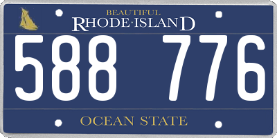 RI license plate 588776